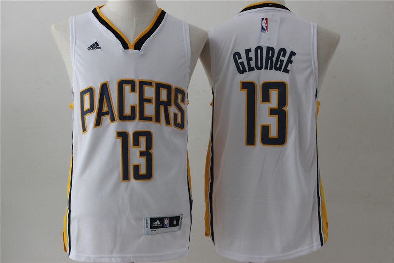 Men Indiana Pacers 13 George White Adidas NBA Jersey